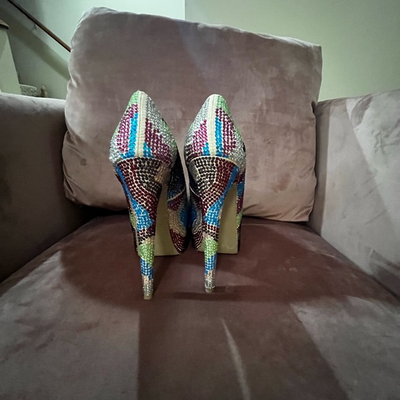 Steve Madden Dyvinal Camouflage Rhinestone Heels Sz 7 - Picture 4 of 12